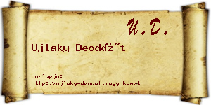 Ujlaky Deodát névjegykártya
